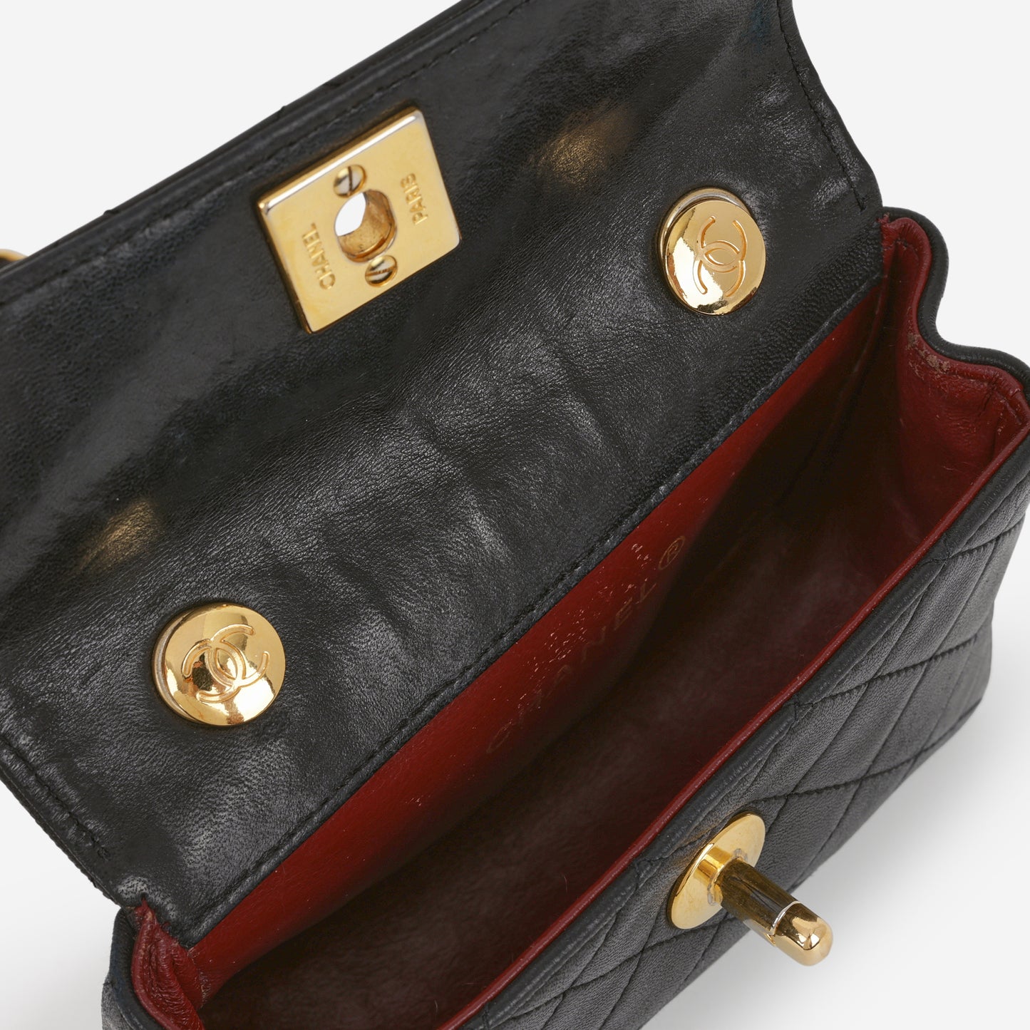 Chanel Vintage XS Mini Flap Bag - Black Lambskin | Gold Hardware