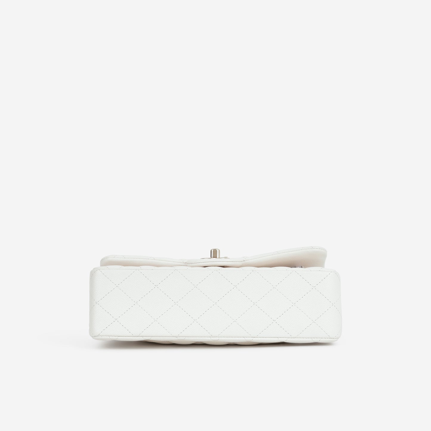 Chanel Small Classic Flap - White Caviar | Champagne Gold Hardware