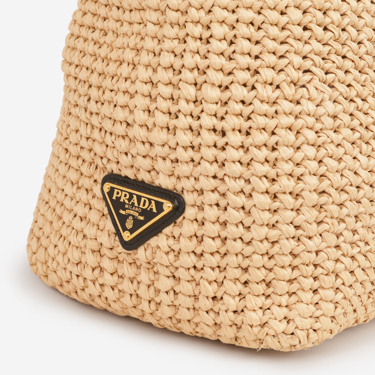 Prada Shopping Tote Bag - Beige Raffia
