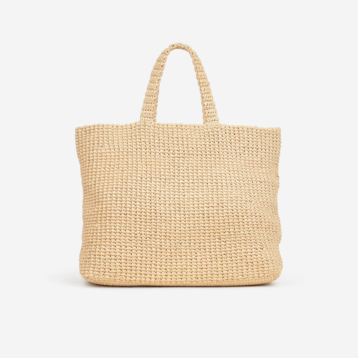 Prada Shopping Tote Bag - Beige Raffia