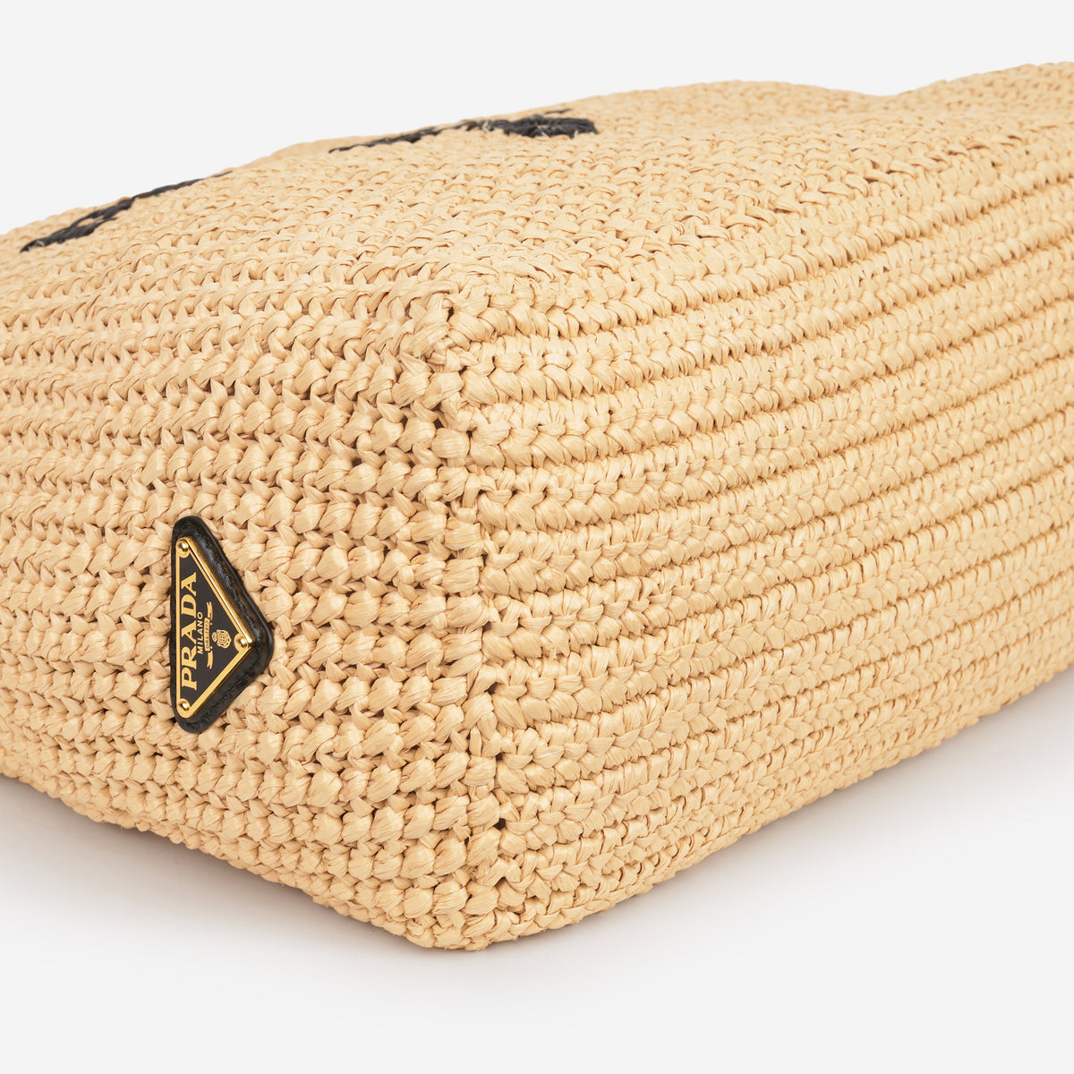 Prada Shopping Tote Bag - Beige Raffia