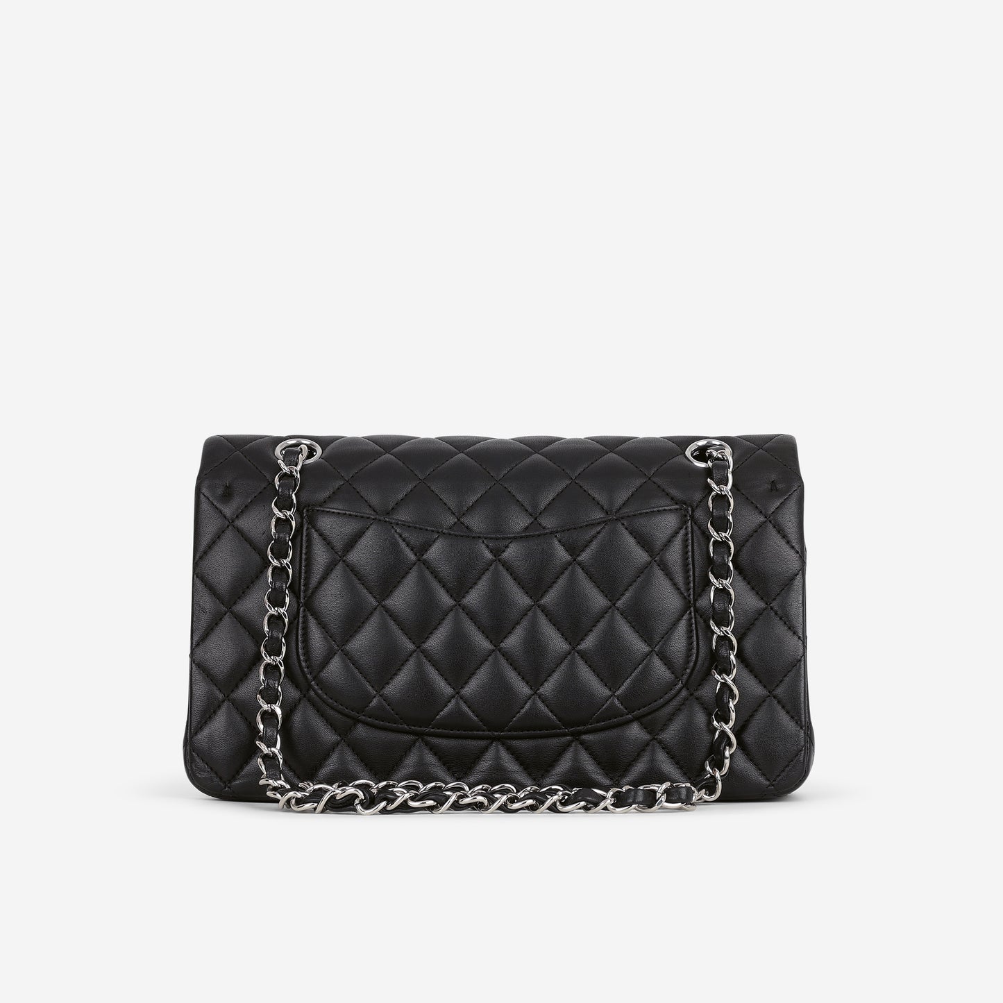 Chanel Medium Classic Flap - Black Lambskin | Silver Hardware