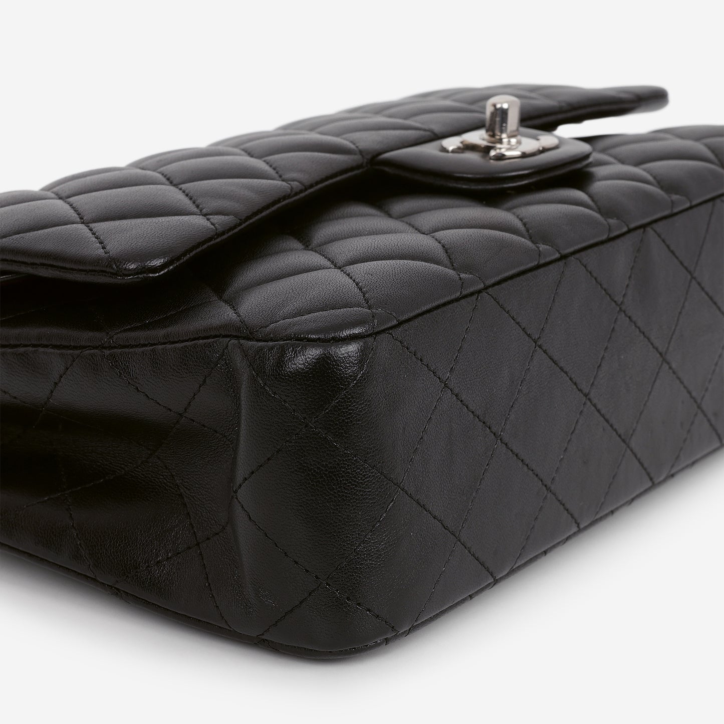 Chanel Medium Classic Flap - Black Lambskin | Silver Hardware