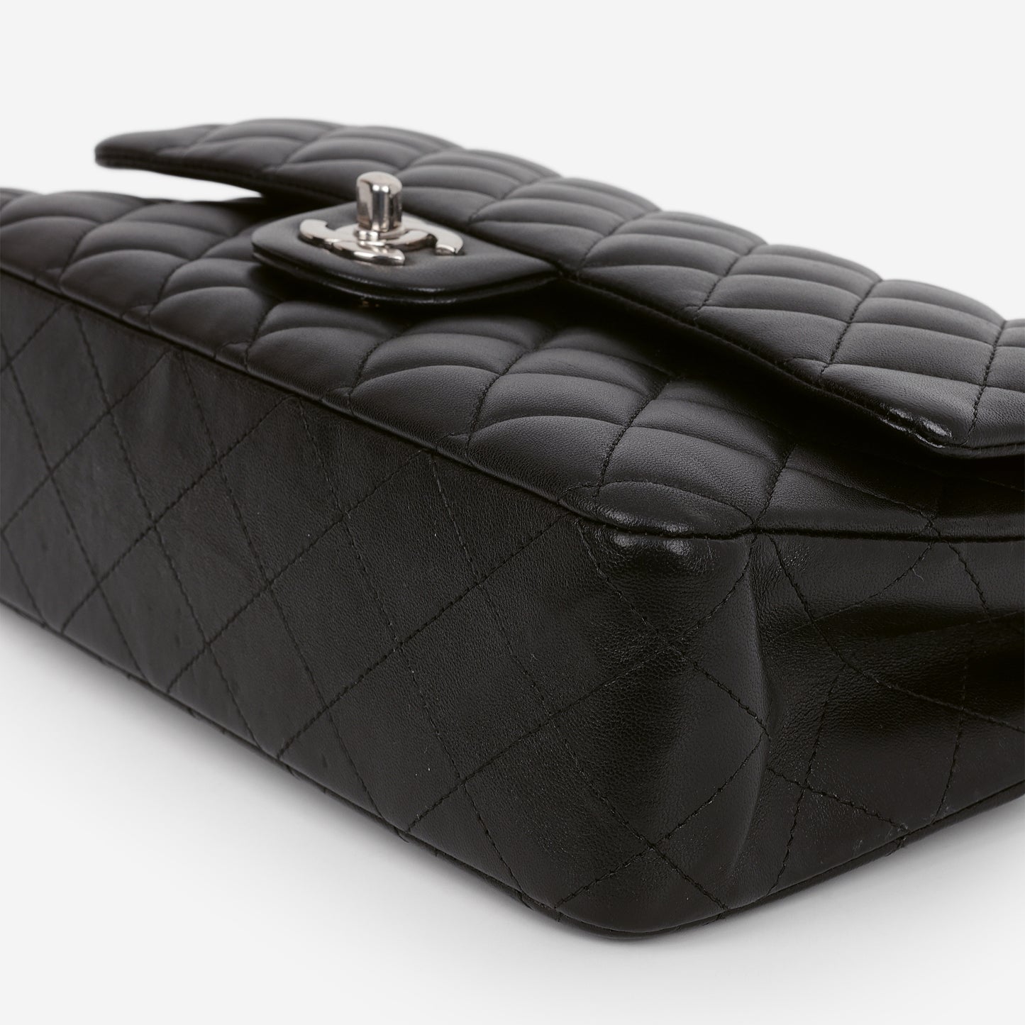 Chanel Medium Classic Flap - Black Lambskin | Silver Hardware