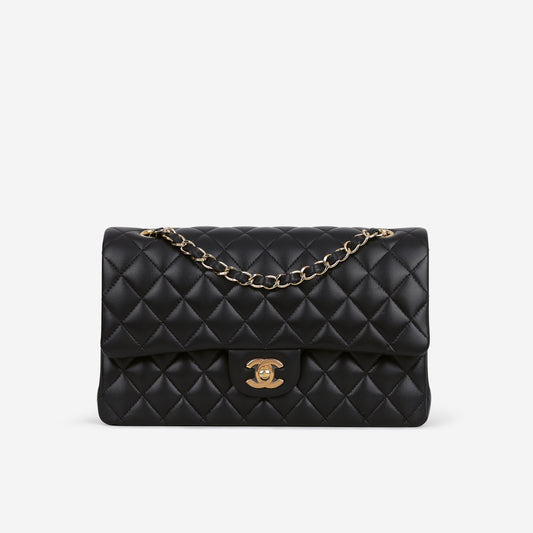Chanel Medium Classic Flap - Black Lambskin | Gold Hardware