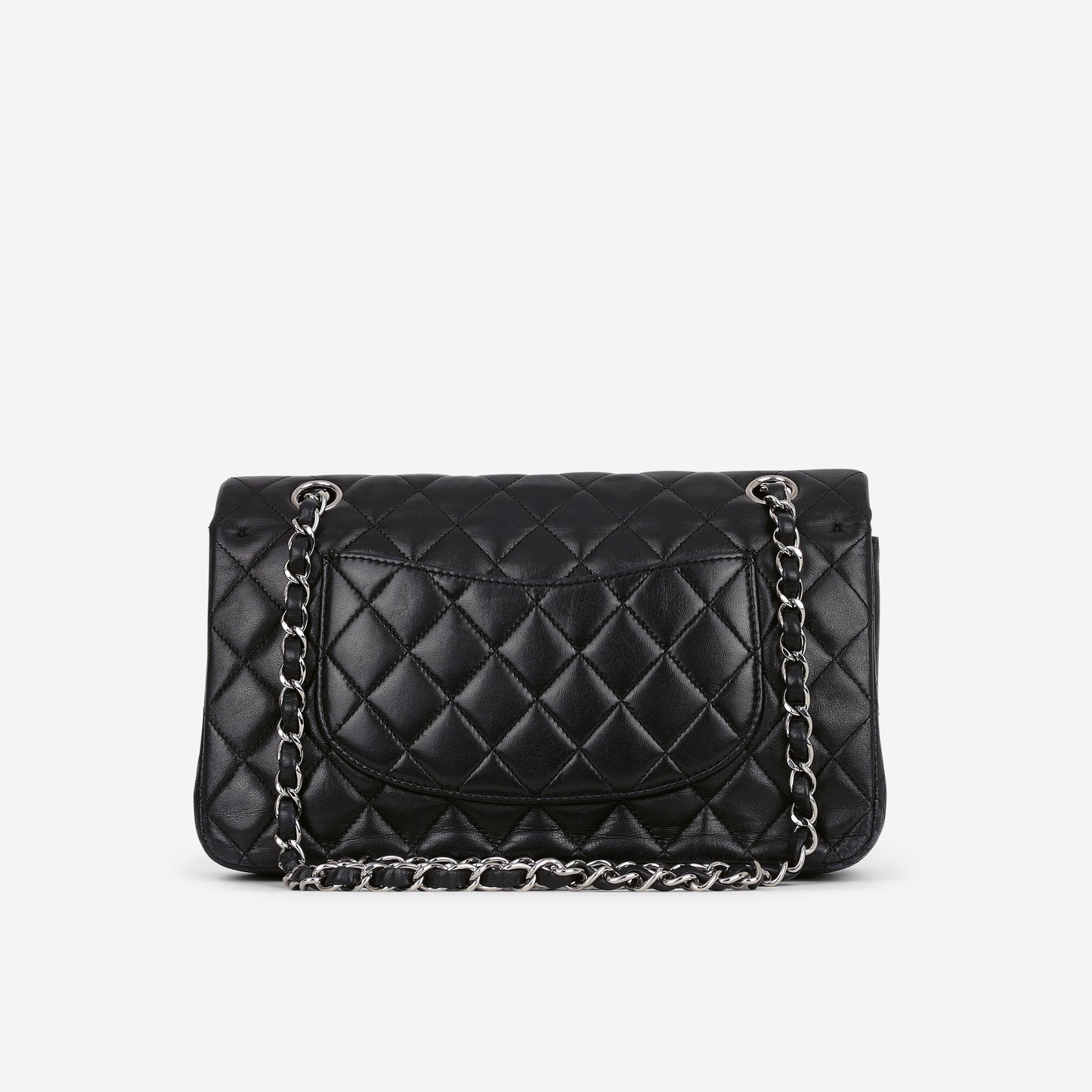 Chanel Medium Classic Flap - Black Lambskin | Silver Hardware
