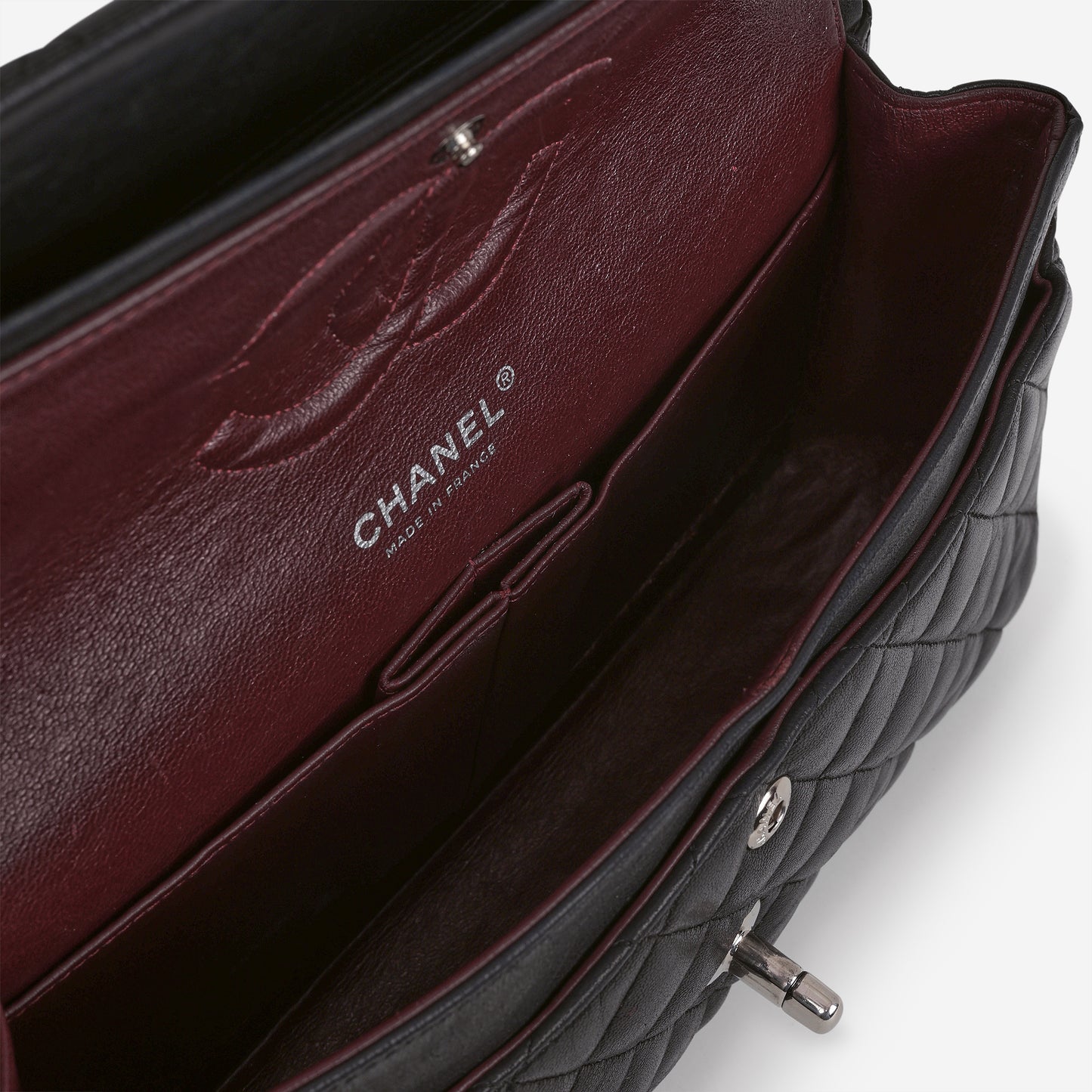 Chanel Medium Classic Flap - Black Lambskin | Silver Hardware