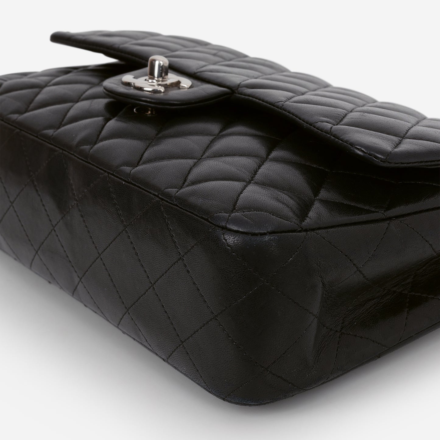 Chanel Medium Classic Flap - Black Lambskin | Silver Hardware