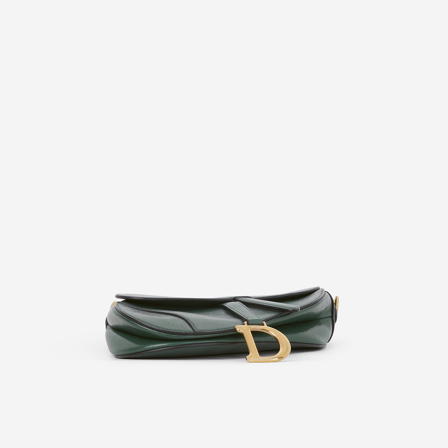 Dior Medium Saddle Bag - Hunter Green Goatskin | Gold Hardware