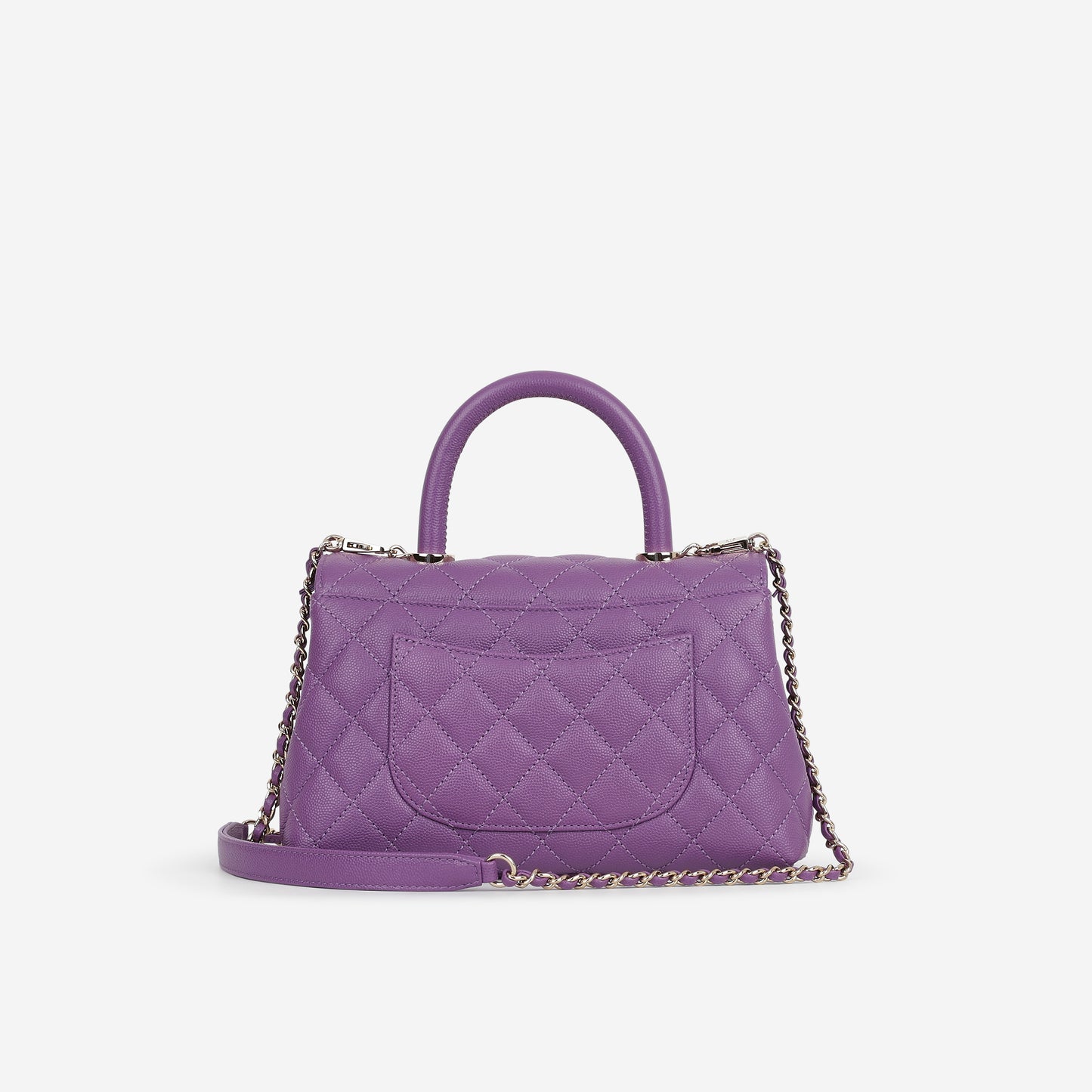 Chanel Small Coco Handle - Purple Caviar | Champagne Gold Hardware