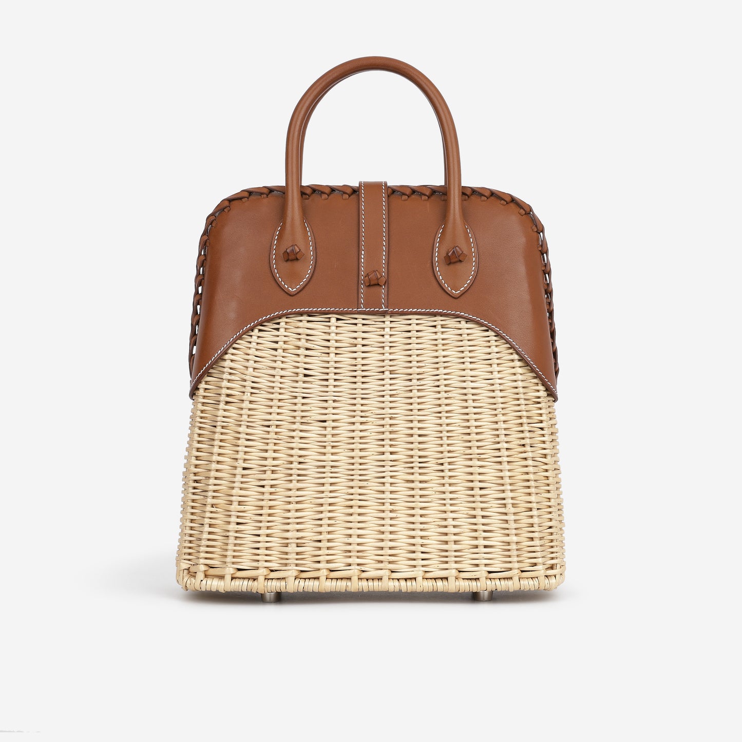 Hermès Bolide Picnic 24 - Beige Wicker / Fauve Barenia | Palladium Hardware