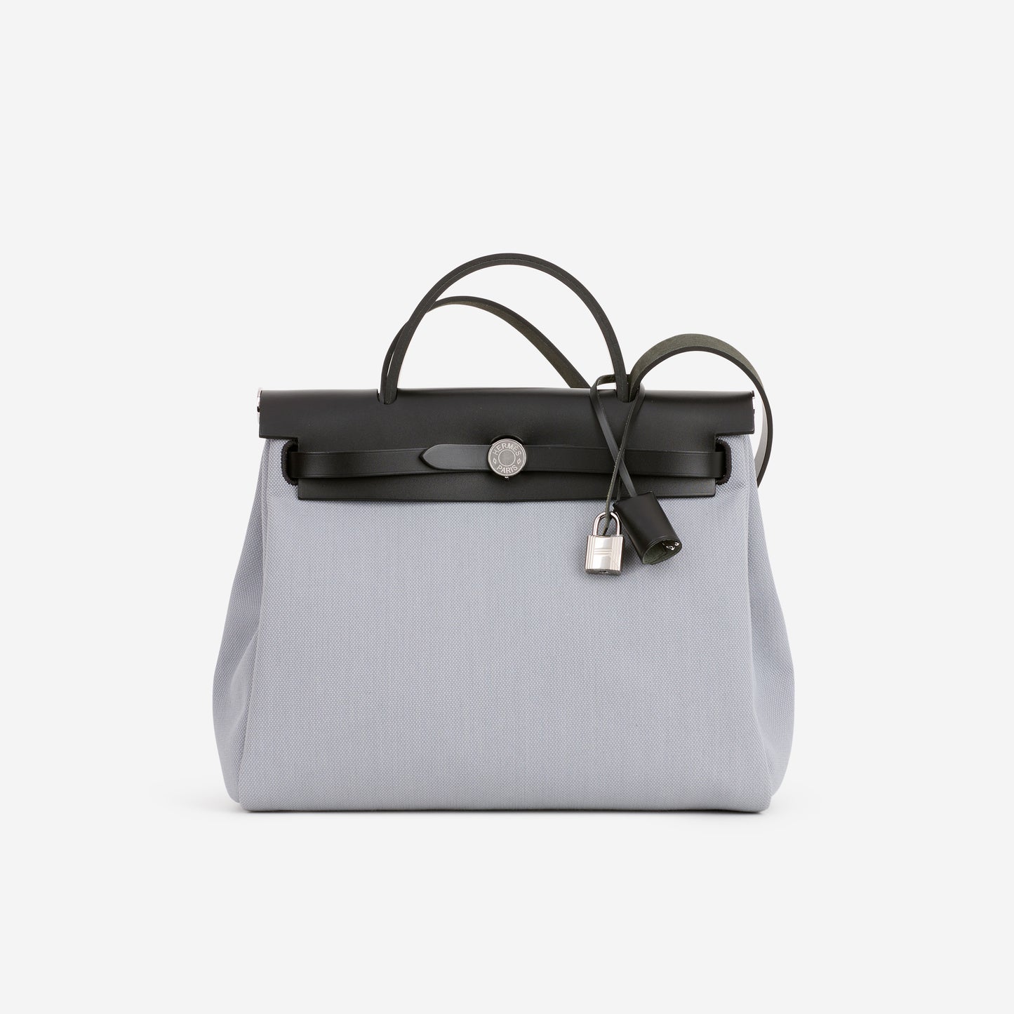 Hermès Herbag 31 - Gris Pantin Canvas / Noir Hunter | Palladium Hardware
