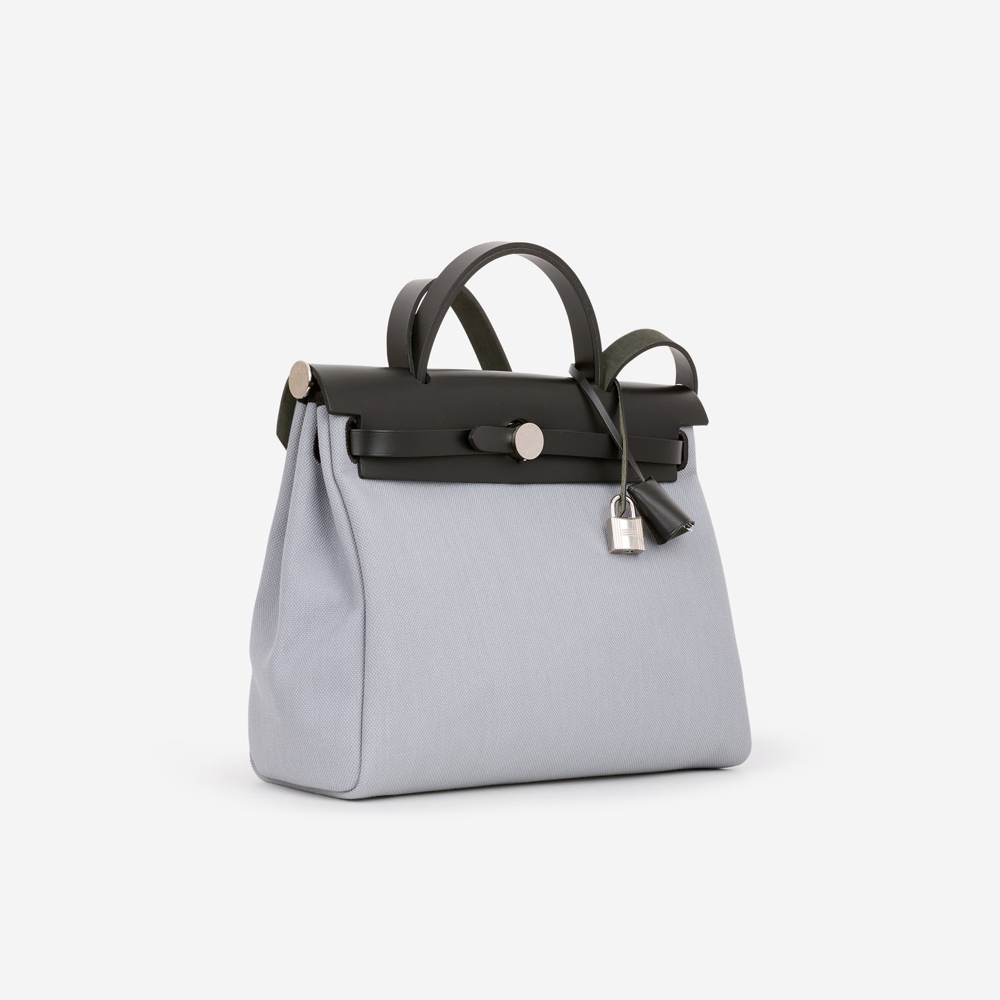 Hermès Herbag 31 - Gris Pantin Canvas / Noir Hunter | Palladium Hardware