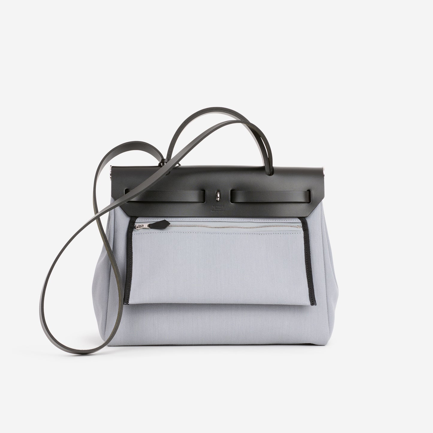 Hermès Herbag 31 - Gris Pantin Canvas / Noir Hunter | Palladium Hardware