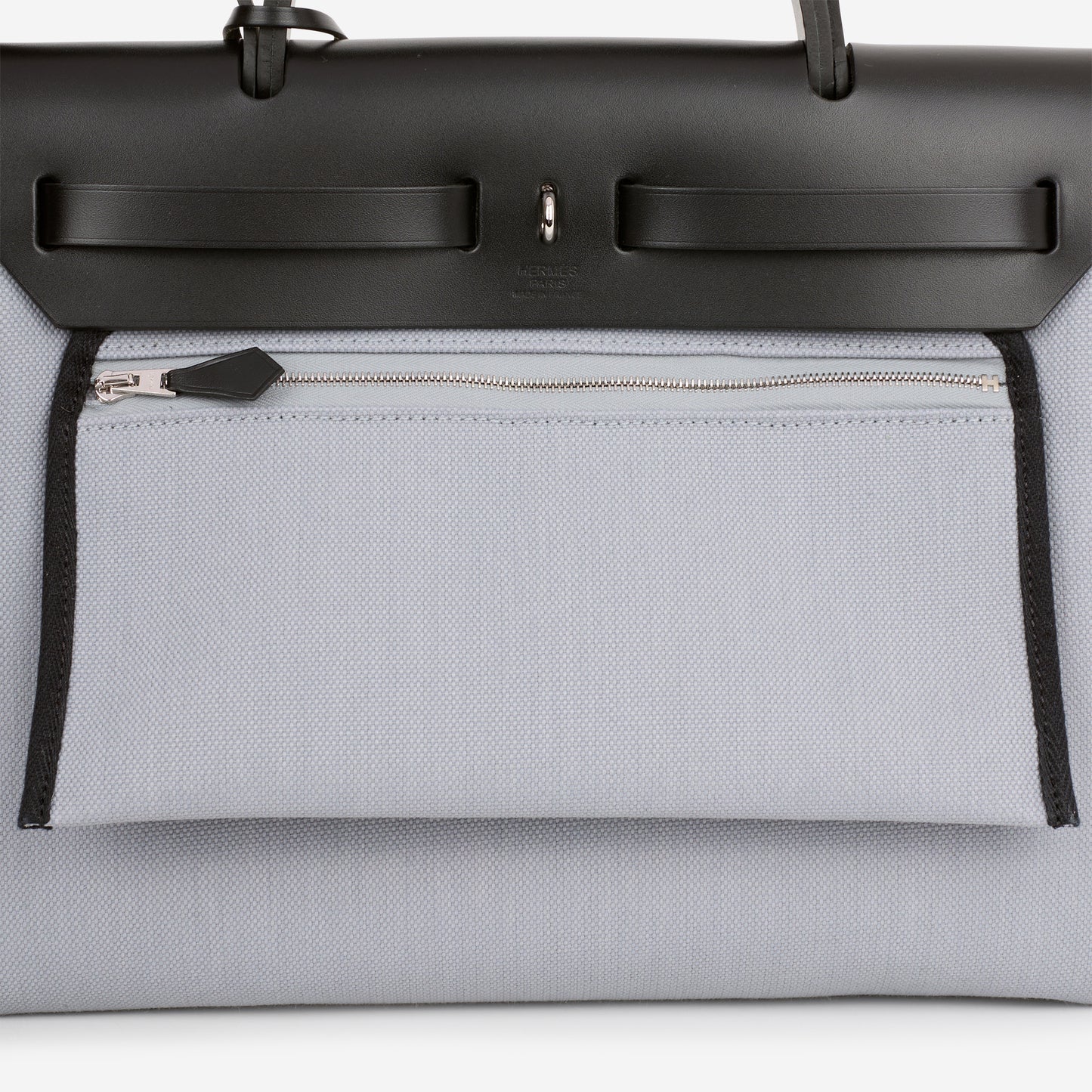 Hermès Herbag 31 - Gris Pantin Canvas / Noir Hunter | Palladium Hardware