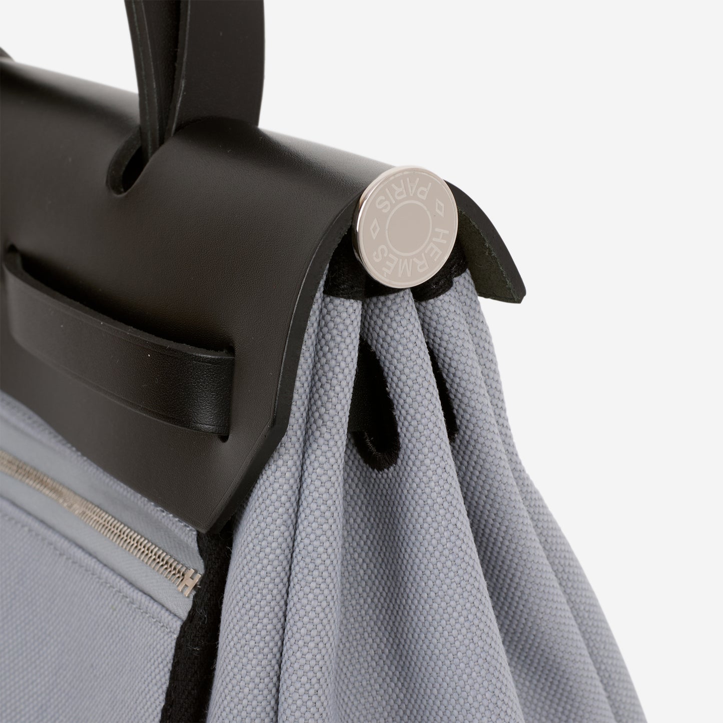 Hermès Herbag 31 - Gris Pantin Canvas / Noir Hunter | Palladium Hardware