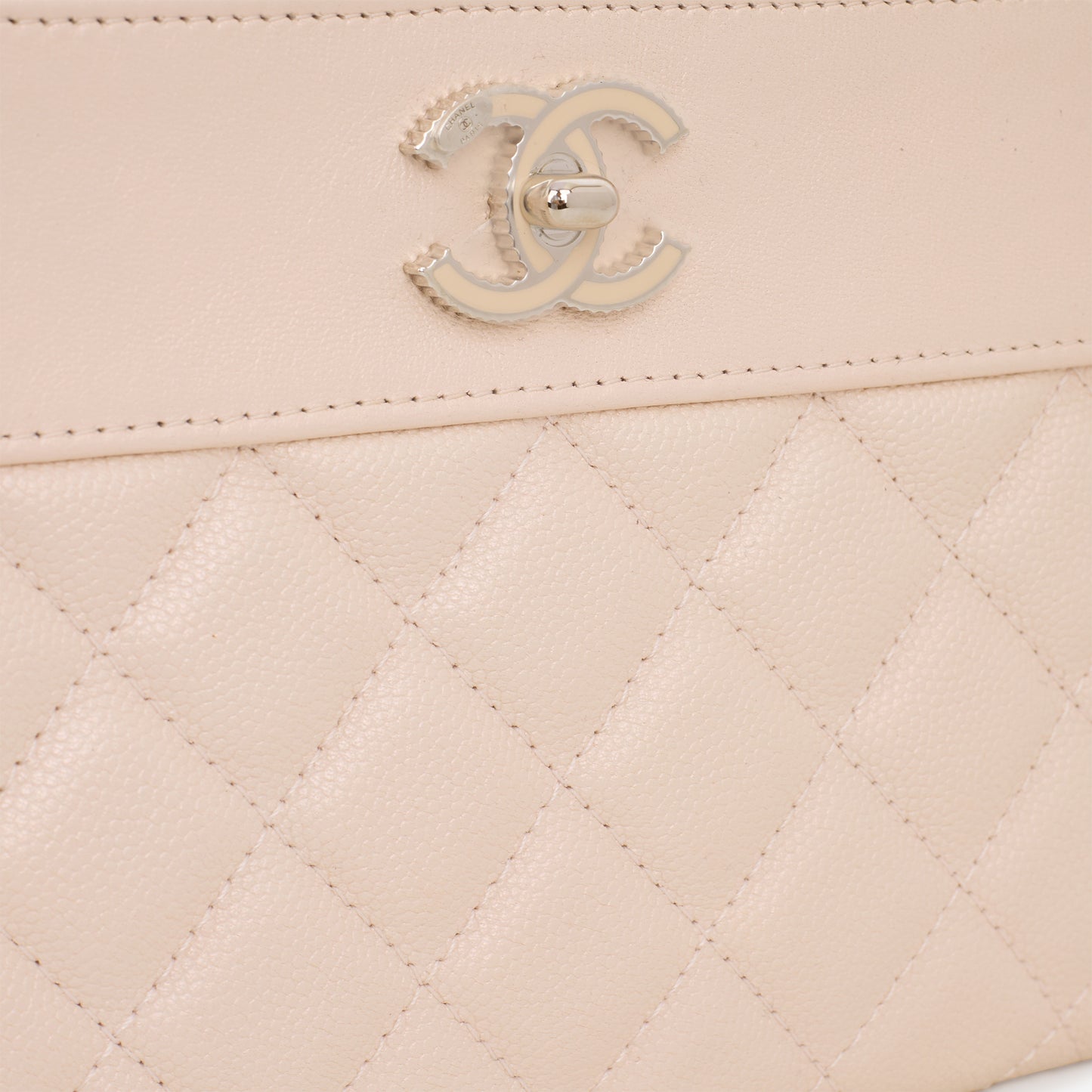 Chanel Small O-Case Clutch - Light Pink Iridescent Caviar | Silver Hardware