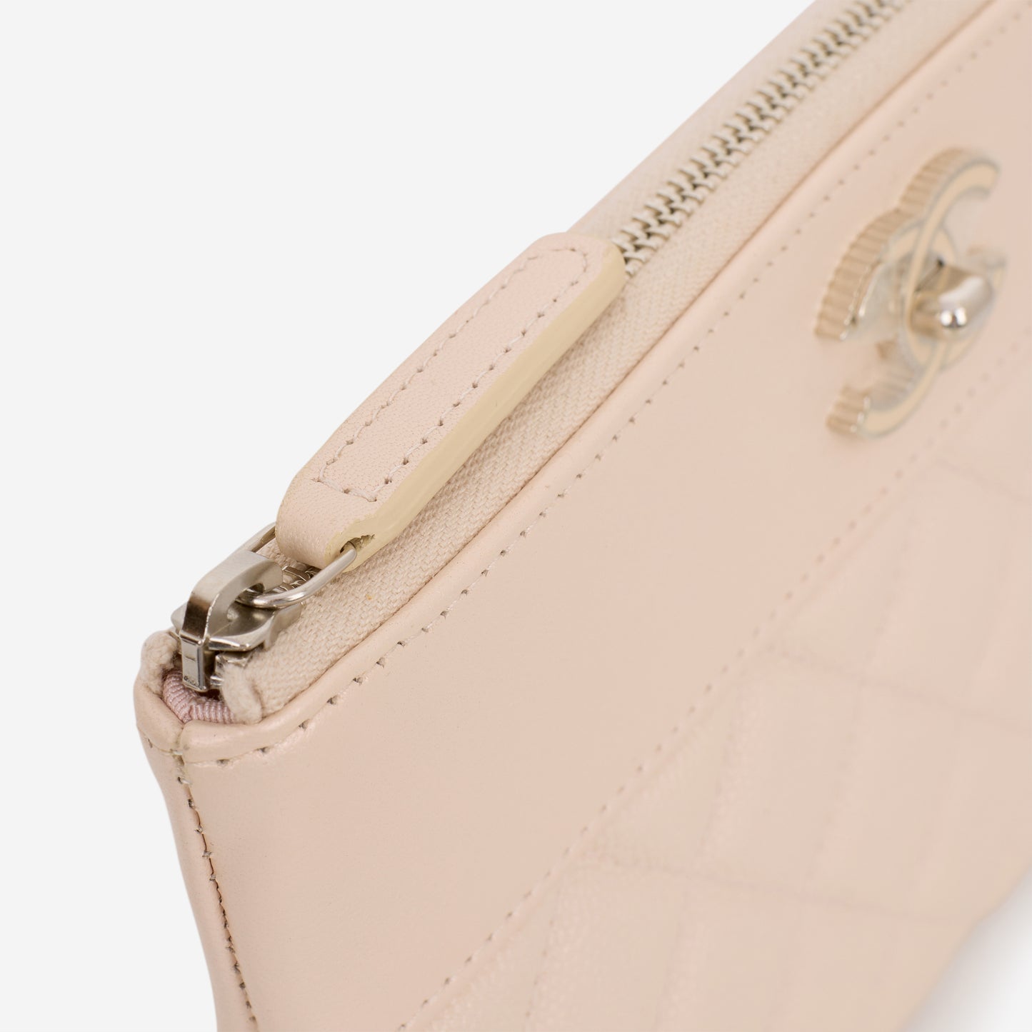 Chanel Small O-Case Clutch - Light Pink Iridescent Caviar | Silver Hardware