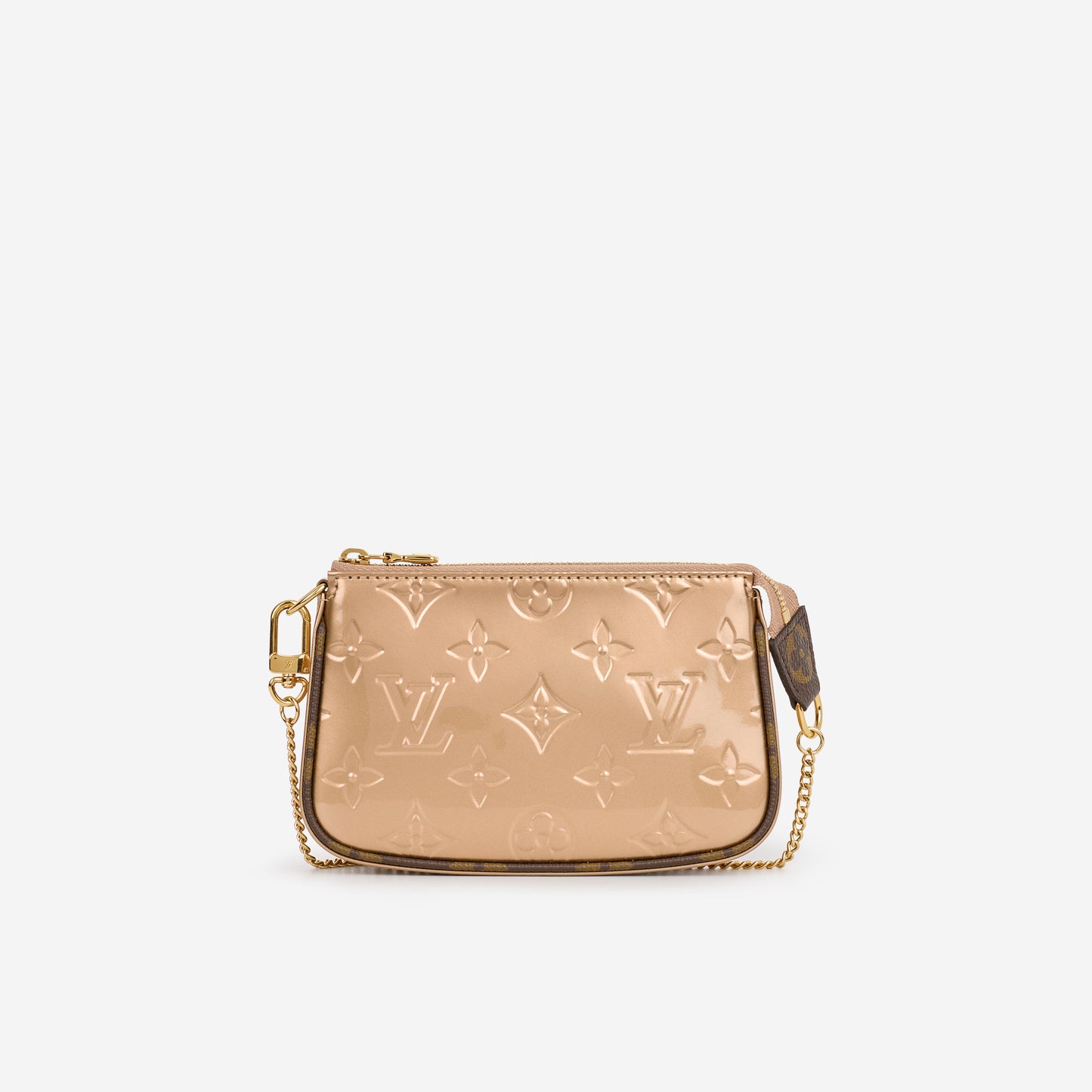 Louis Vuitton Mini Pochette Accessories - Rose Gold Vernis | Gold Hardware