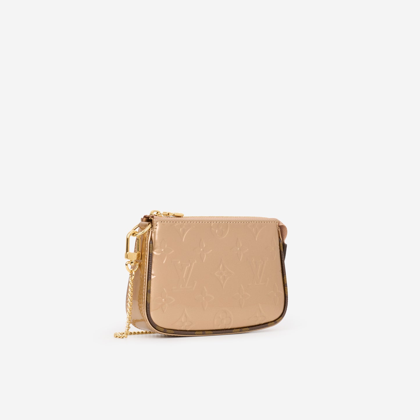 Louis Vuitton Mini Pochette Accessories - Rose Gold Vernis | Gold Hardware