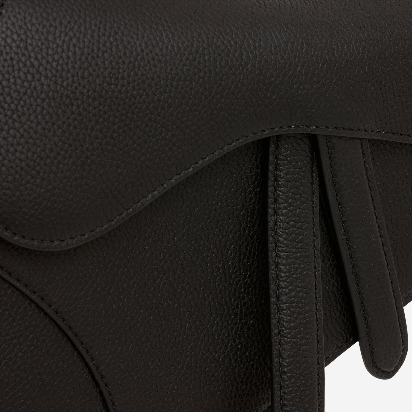Dior Mini Saddle Bag - Black Grained Calfskin | Gold Hardware