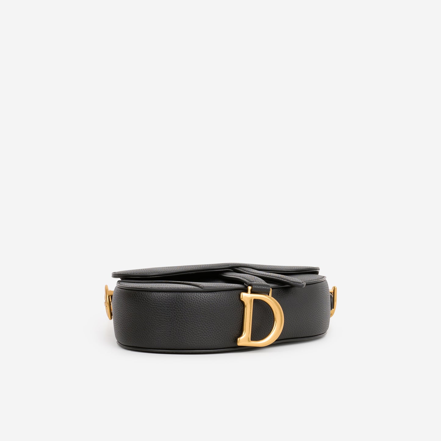 Dior Mini Saddle Bag - Black Grained Calfskin | Gold Hardware