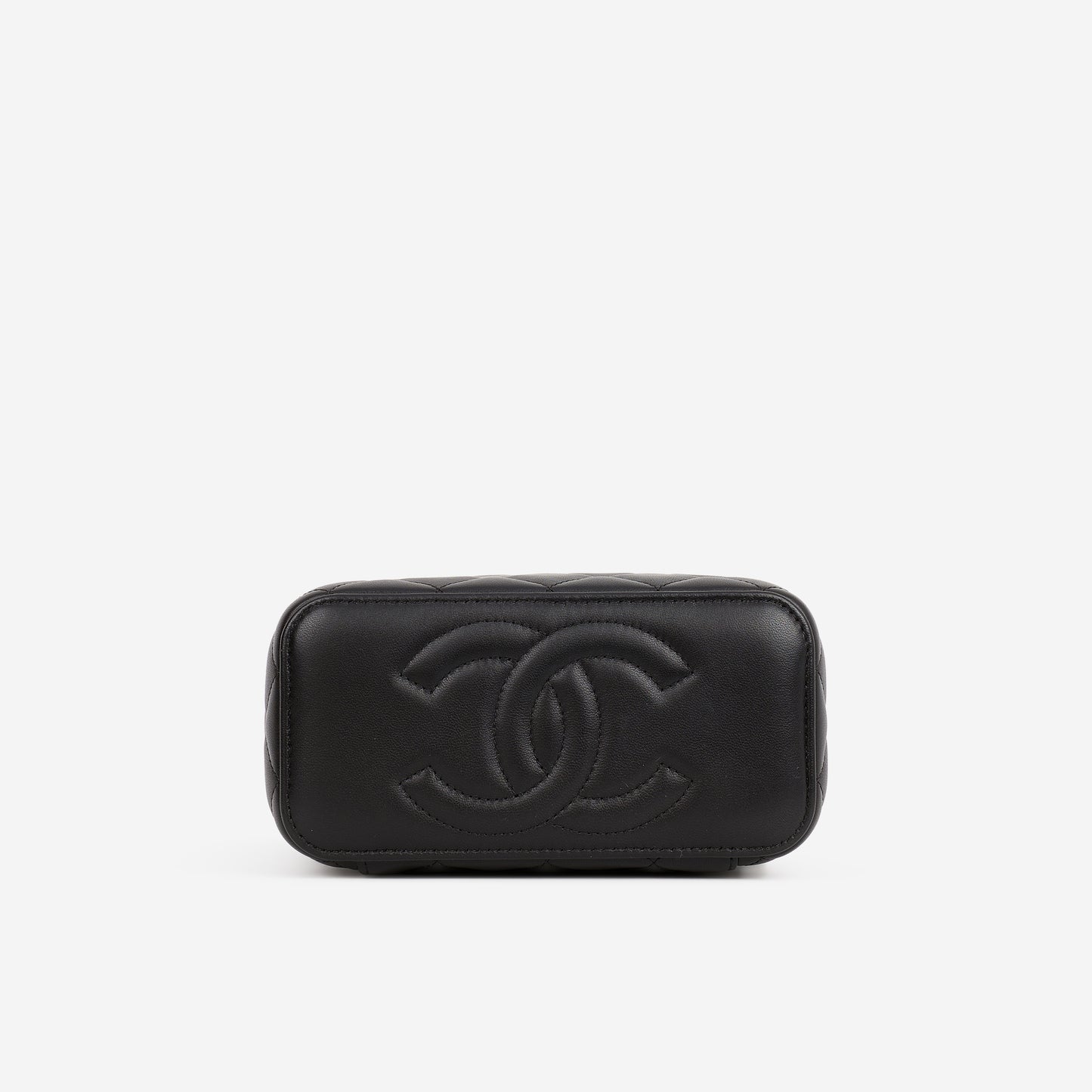 Chanel Top Handle Vanity - Black Lambskin | Champagne Gold Hardware