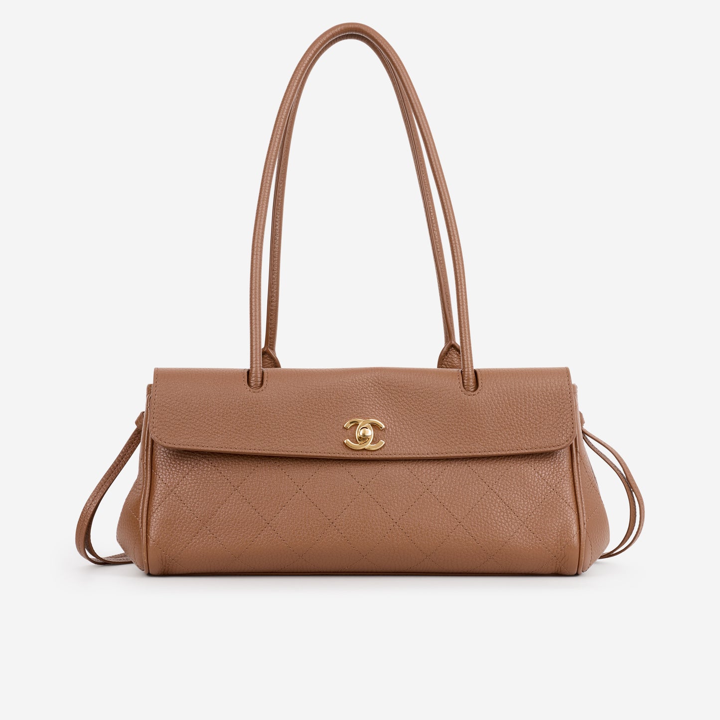 Chanel Small Tote - Brown Calfskin  | Gold Hardware
