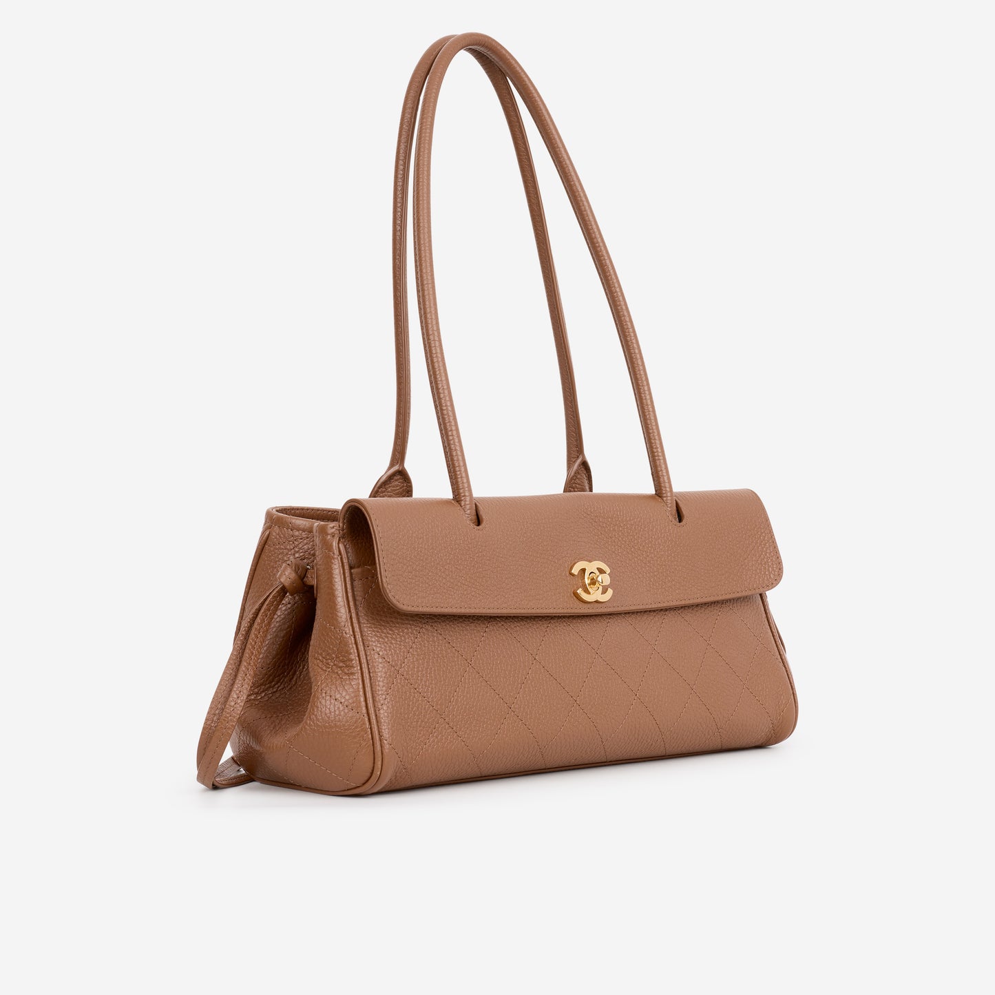 Chanel Small Tote - Brown Calfskin  | Gold Hardware