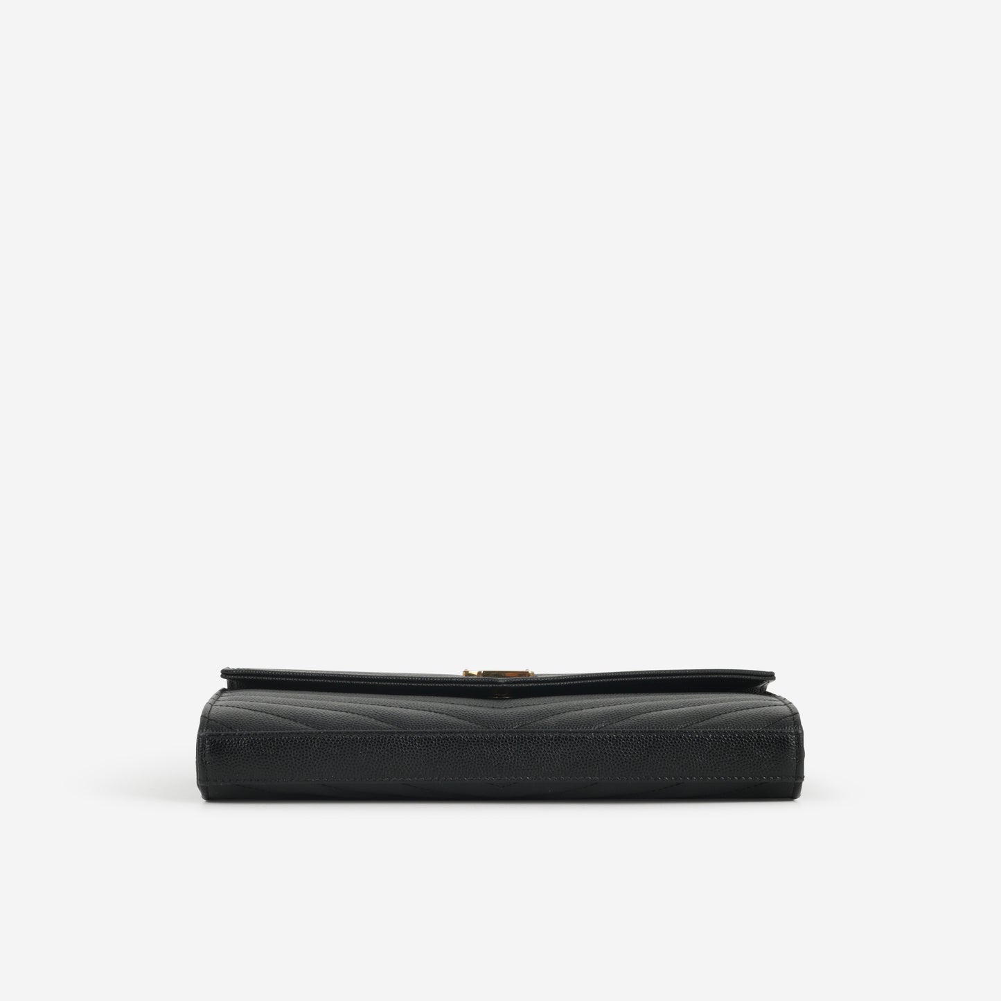 Saint Laurent Cassandre WOC – Black Grained Calfskin | Gold Hardware