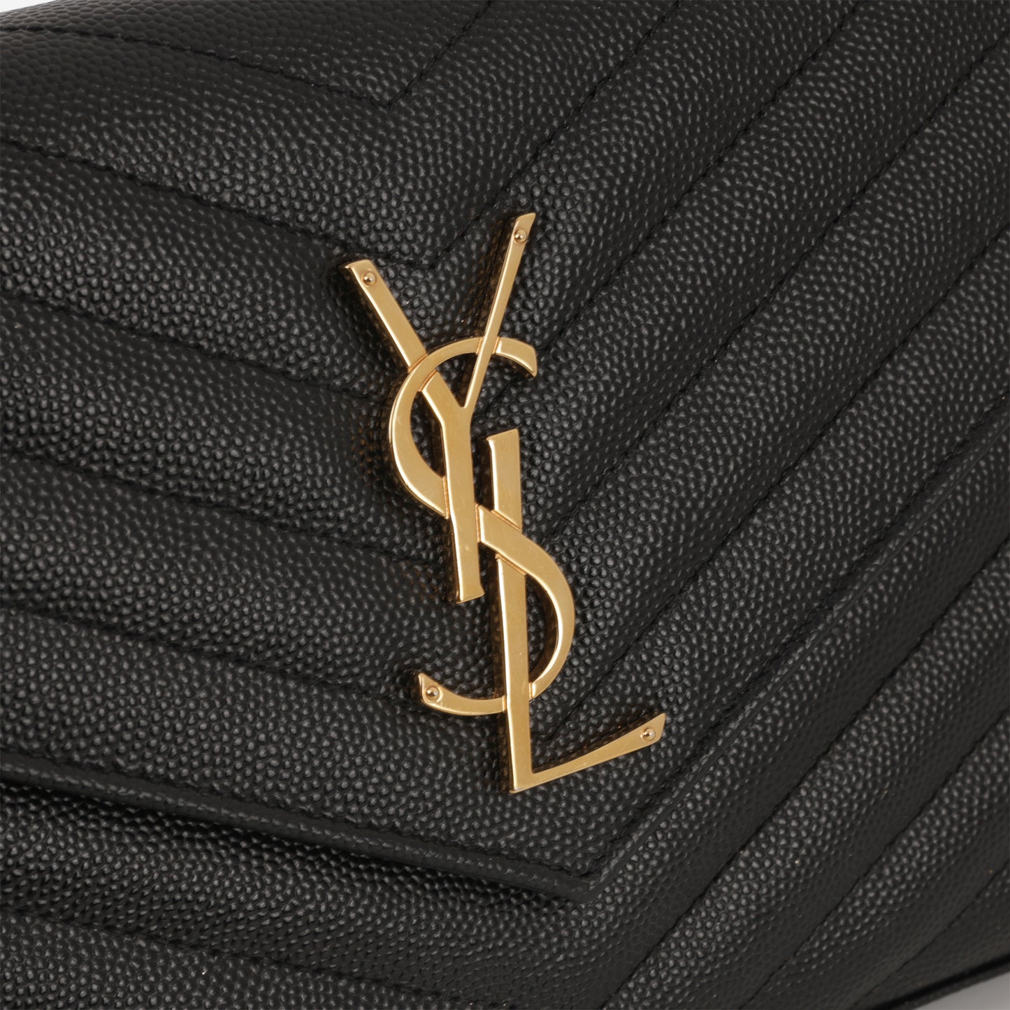 Saint Laurent Cassandre WOC – Black Grained Calfskin | Gold Hardware