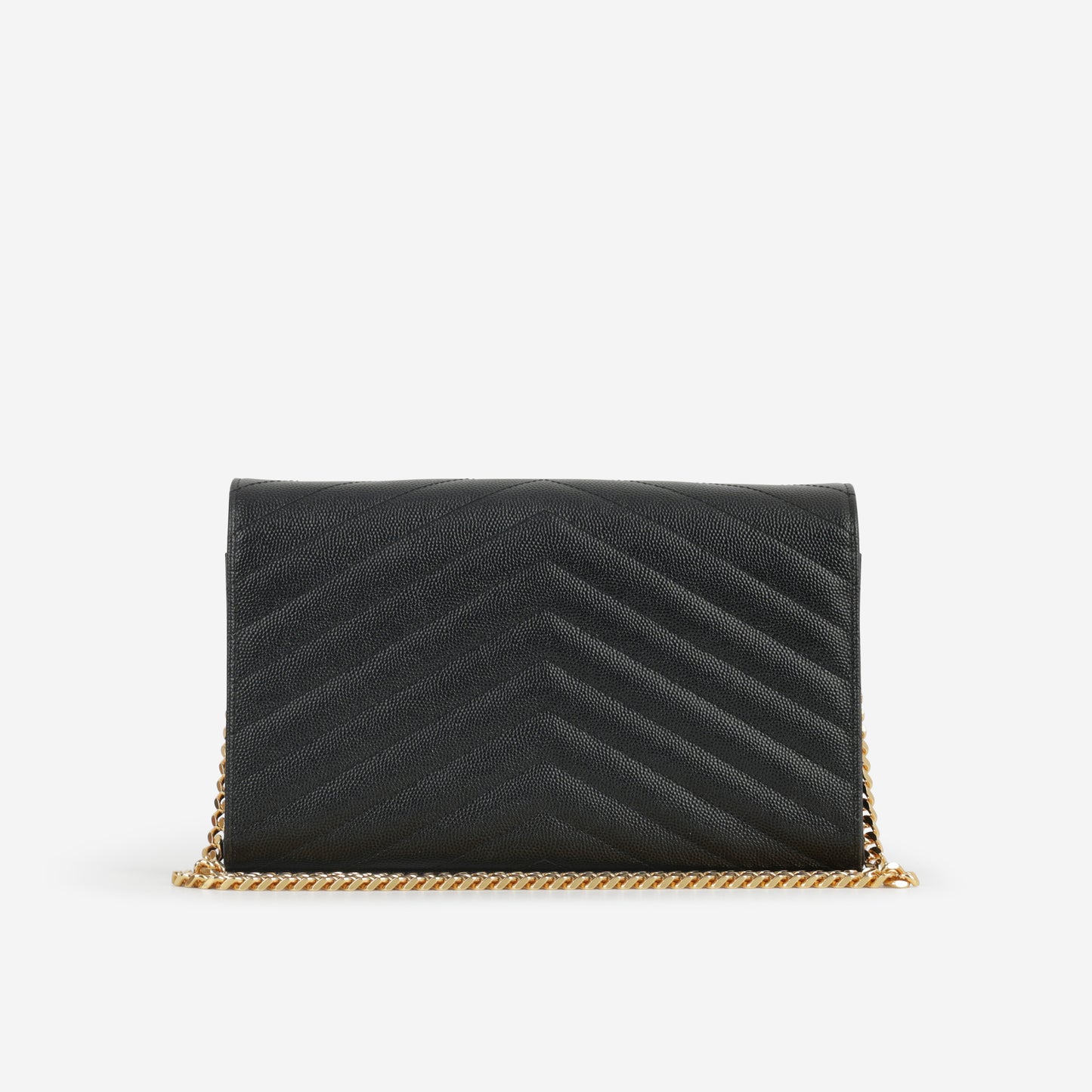 Saint Laurent Cassandre WOC – Black Grained Calfskin | Gold Hardware