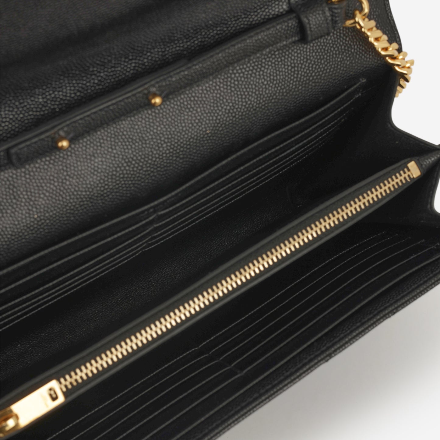 Saint Laurent Cassandre WOC – Black Grained Calfskin | Gold Hardware