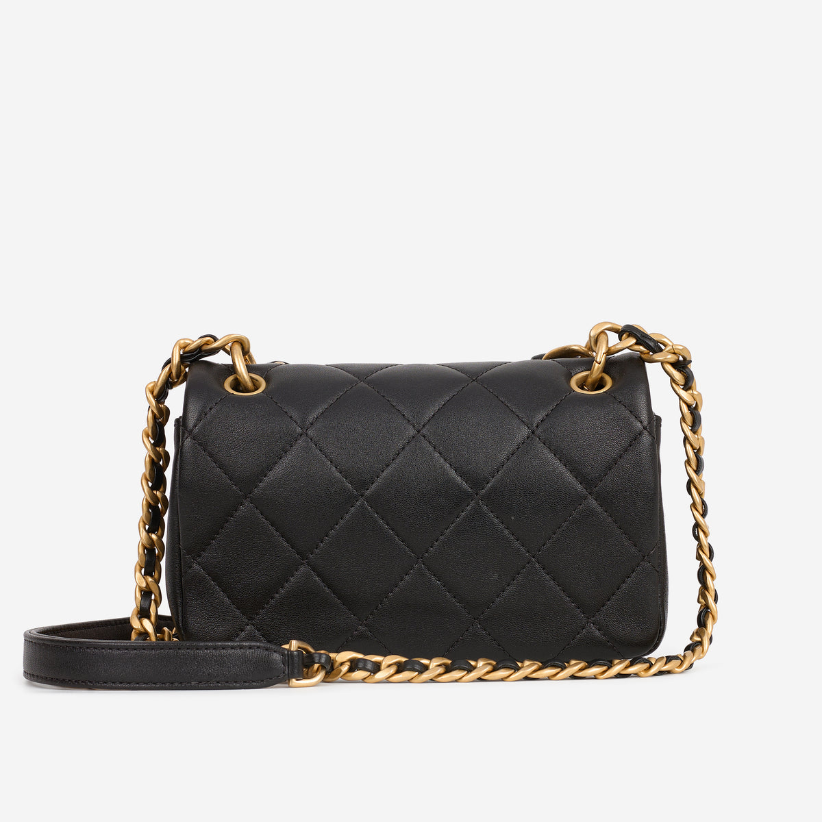 Chanel Small "Chain is More" Flap - Black Lambskin | Aged Gold Hardware