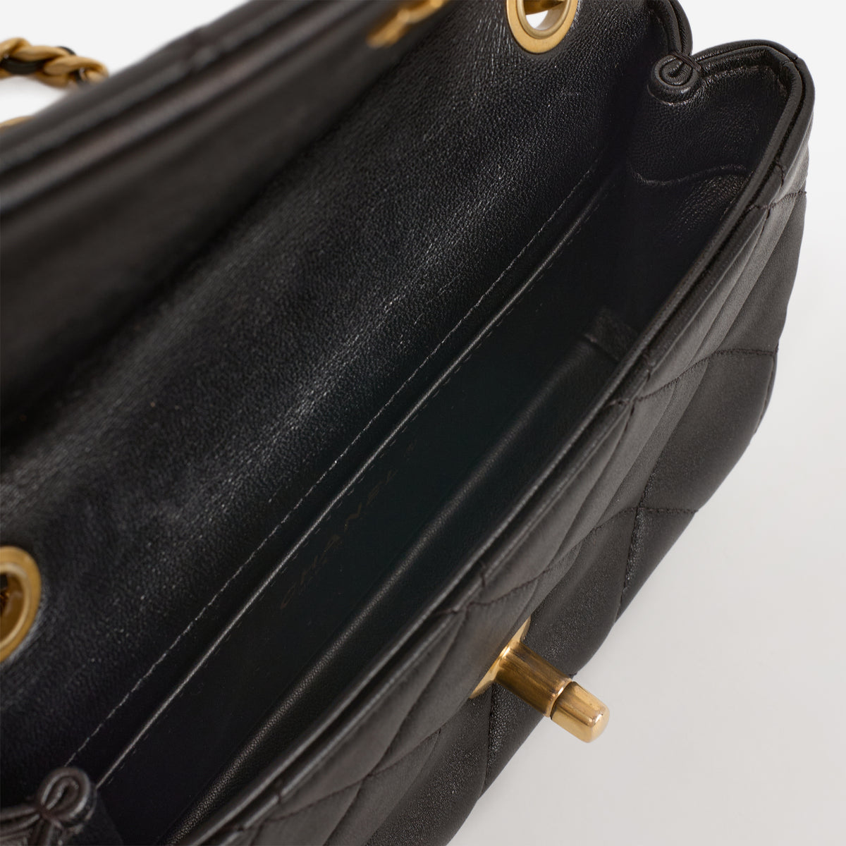 Chanel Small "Chain is More" Flap - Black Lambskin | Aged Gold Hardware