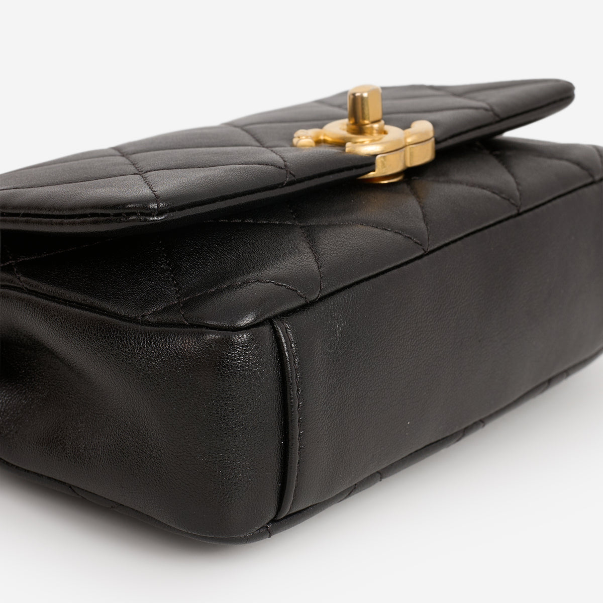 Chanel Small "Chain is More" Flap - Black Lambskin | Aged Gold Hardware