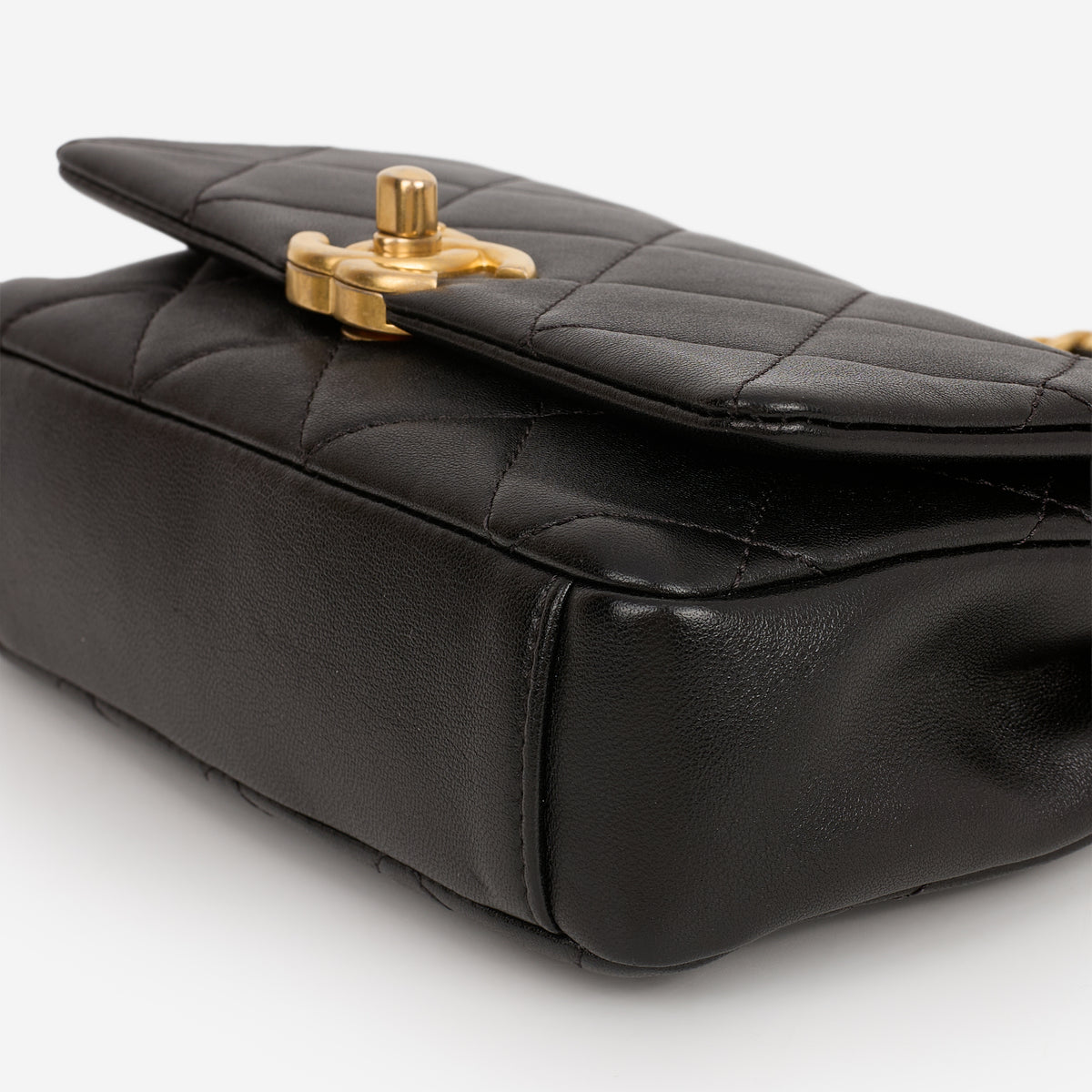 Chanel Small "Chain is More" Flap - Black Lambskin | Aged Gold Hardware