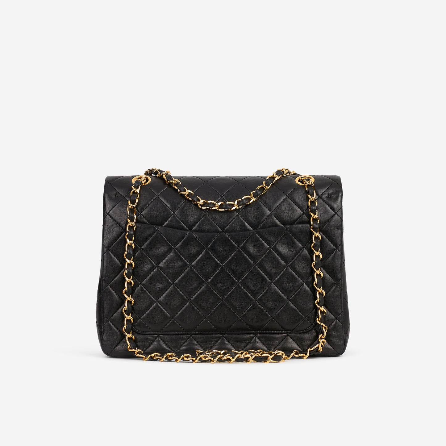 Chanel Vintage Medium Square Flap - Black Lambskin | Gold Hardware