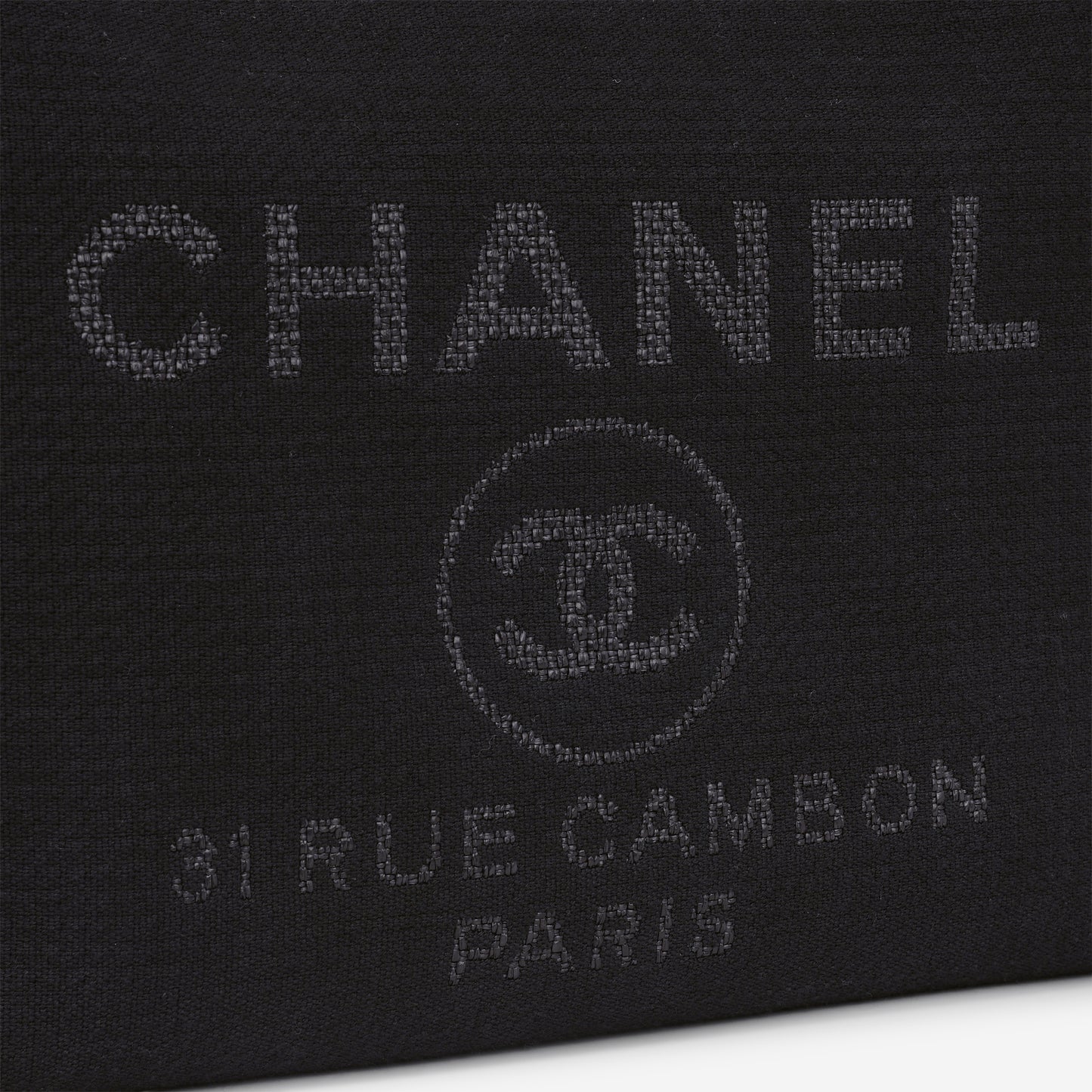 Chanel Small Deauville - Black Canvas | Champagne Gold Hardware