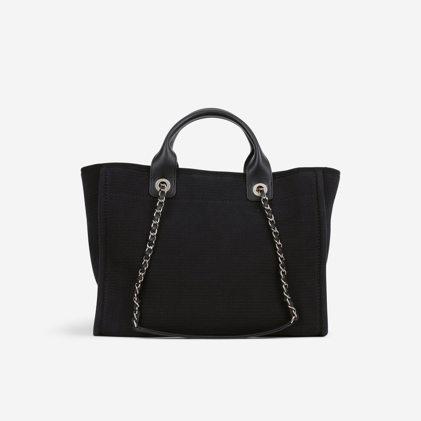 Chanel Small Deauville - Black Canvas | Champagne Gold Hardware