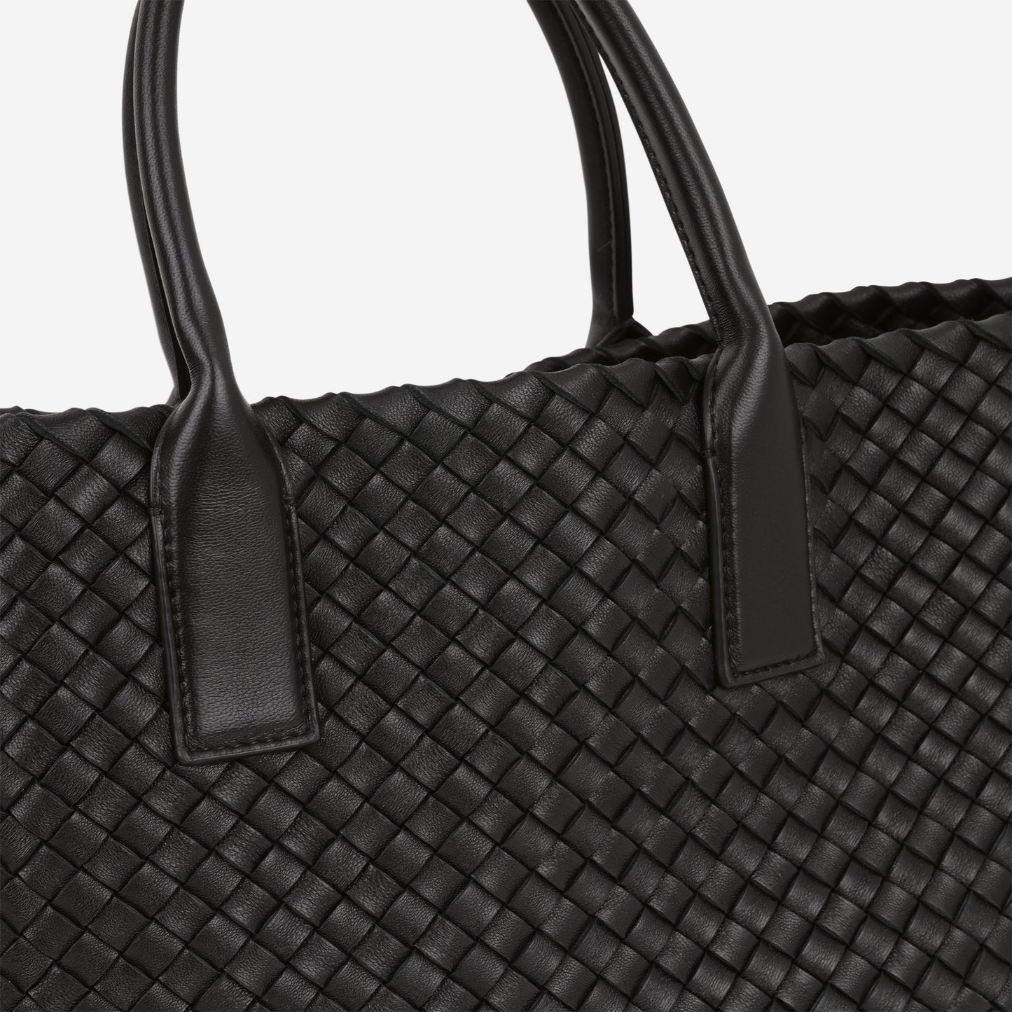 Bottega Veneta Small Cabat Tote - Black Intrecciato | Gold Hardware