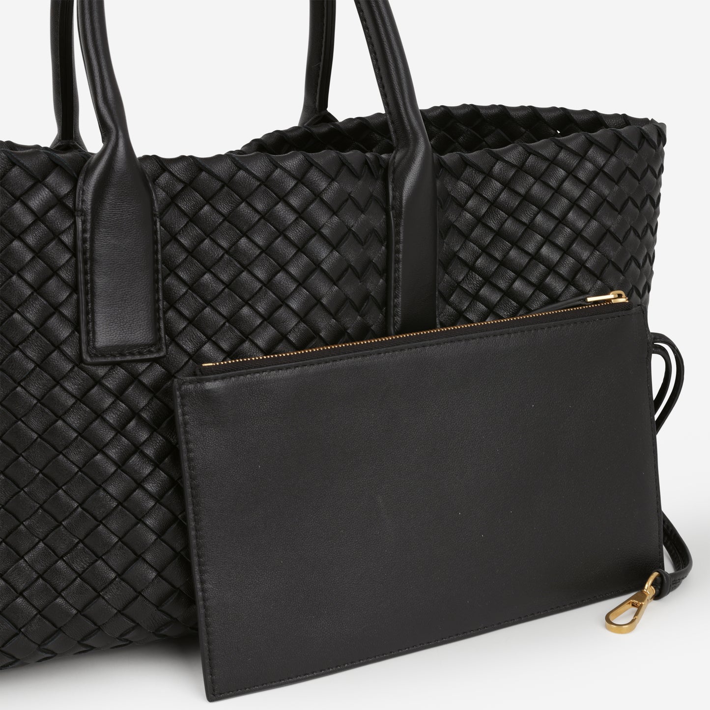 Bottega Veneta Small Cabat Tote - Black Intrecciato | Gold Hardware