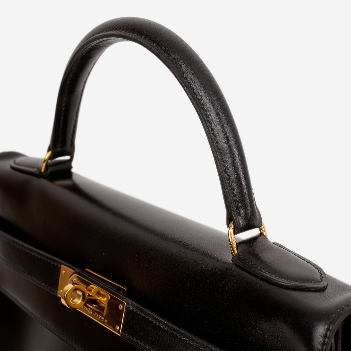 VIntage Kelly 32 - Noir Box Retourne | Gold Hardware