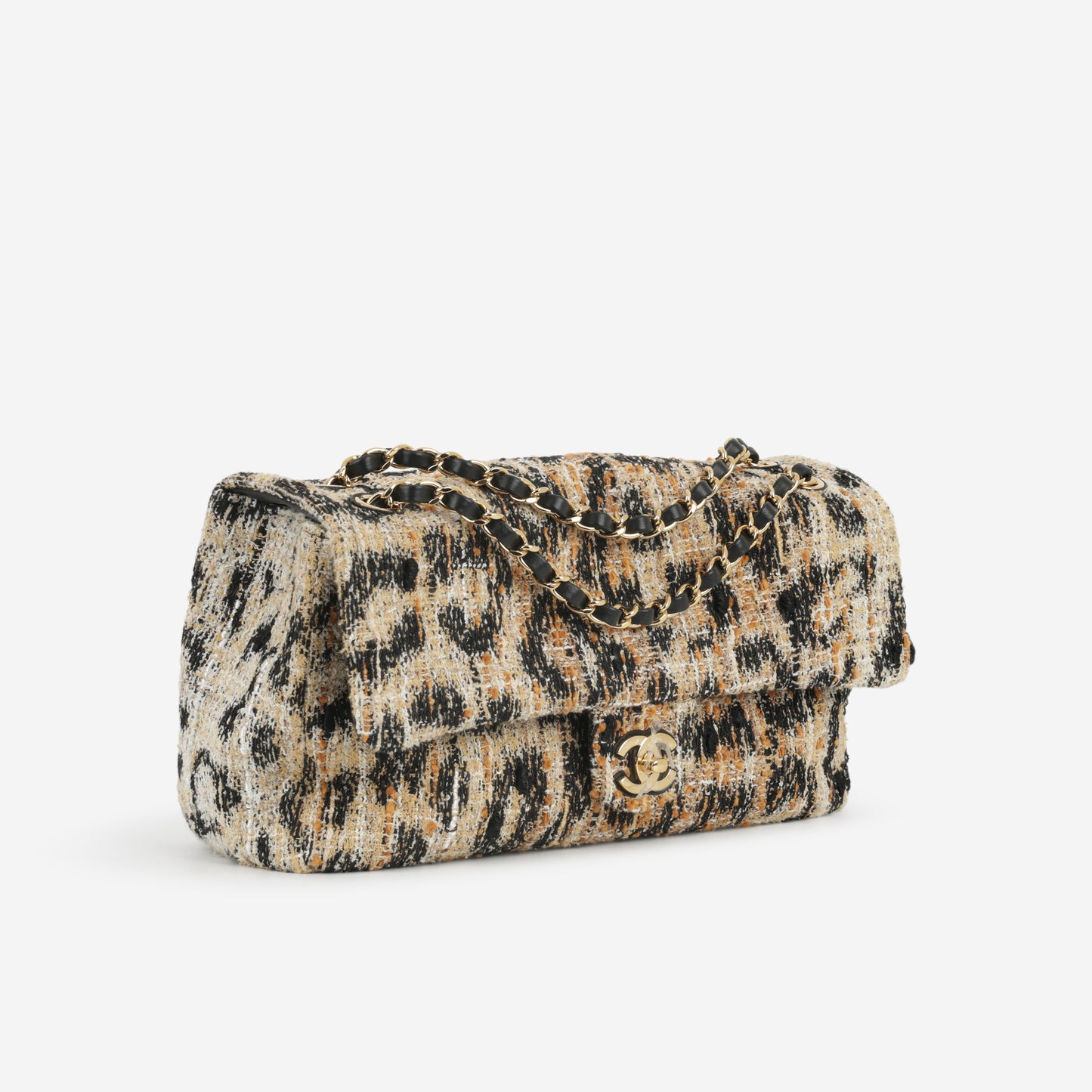 Chanel Métiers d’Art 2026 Maxi Flap 32 - Leopard Tweed / Mixed Fibers | Gold Hardware