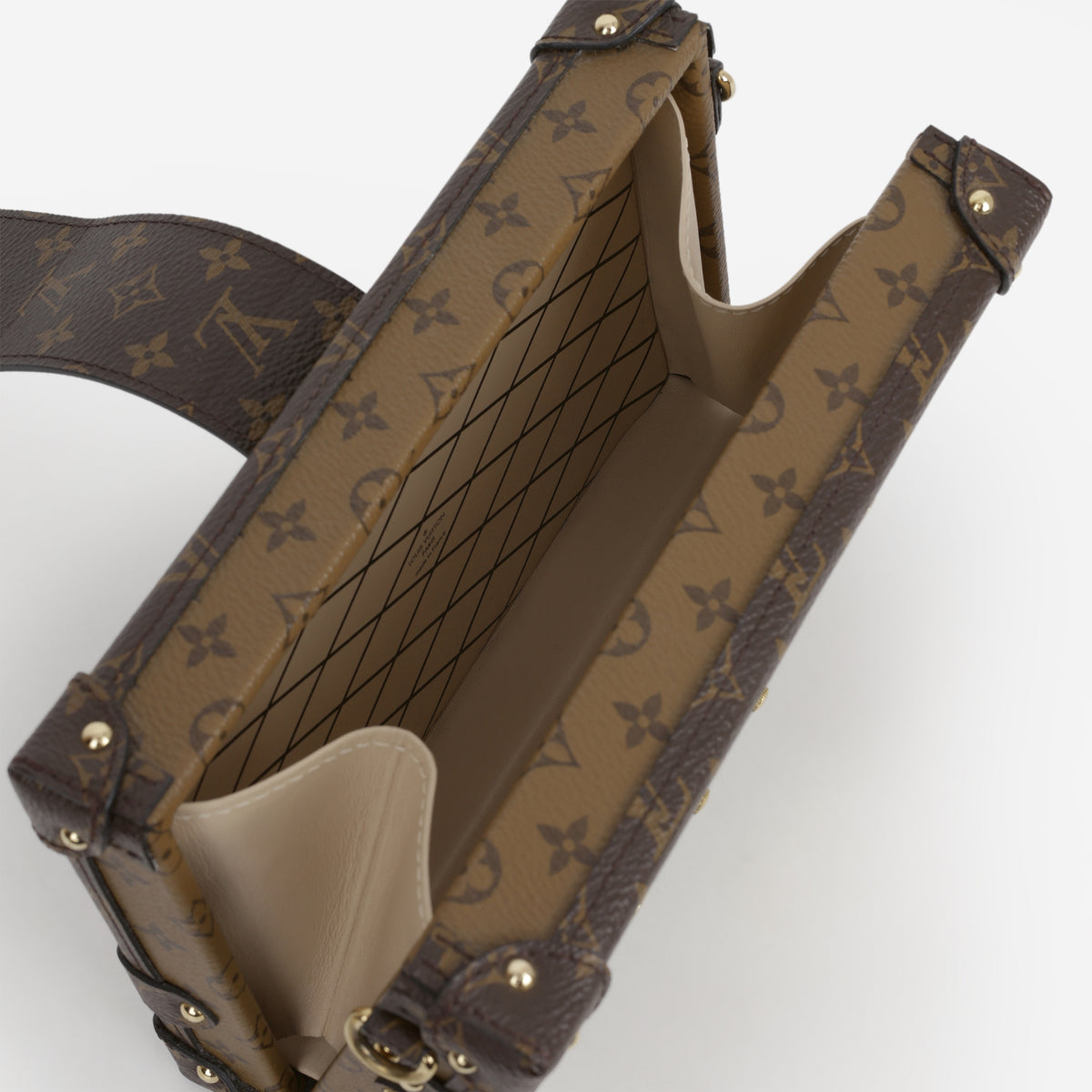 Louis Vuitton Petite Malle - Monogram Reverse Canvas | Gold Hardware