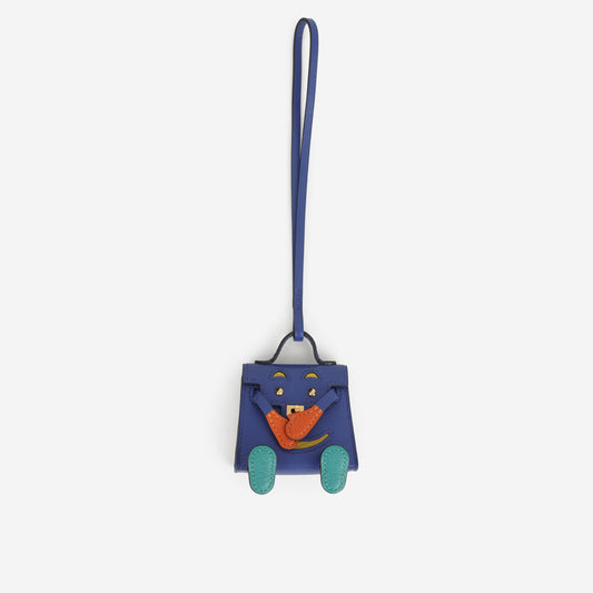 Hermès Kelly Doll Charm - Bleu Electrique / Feu / Jaune De Naples / Vert Tadelakt | Gold Hardware