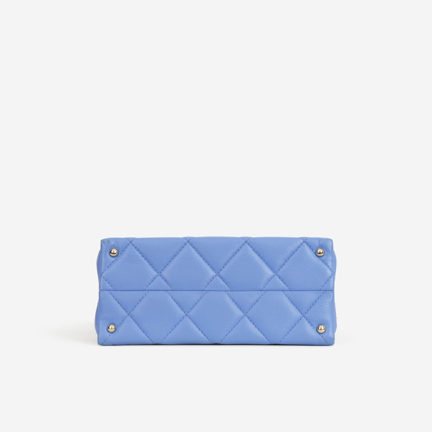 Chanel Retro Twist Top Handle Flap - Blue Caviar | Champagne Gold Hardware
