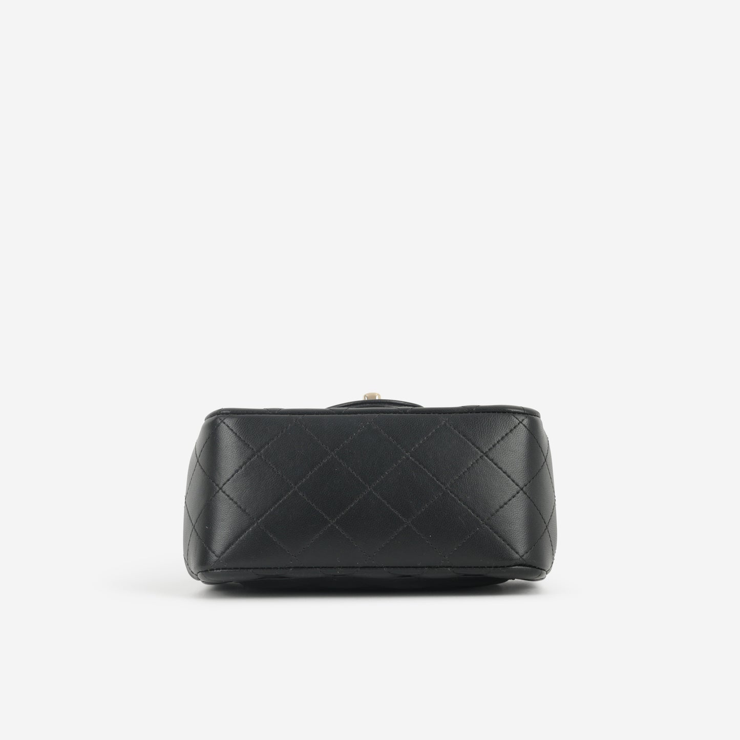 Chanel Mini Square - Black Lambskin | Champagne Gold Hardware
