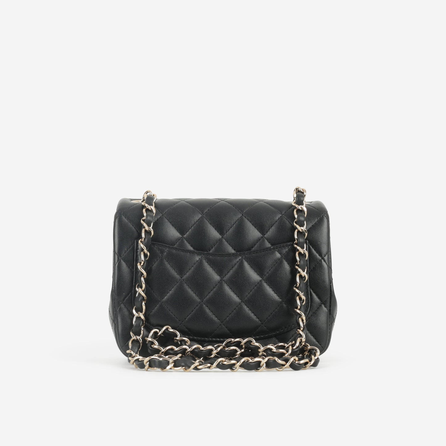 Chanel Mini Square - Black Lambskin | Champagne Gold Hardware