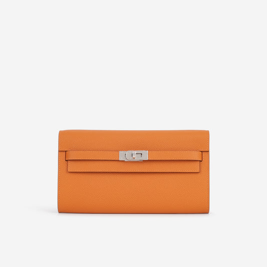 Hermès Kelly To Go Wallet - Orange Epsom | Palladium Hardware